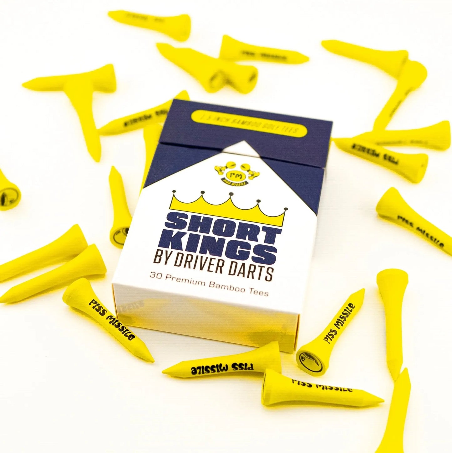 Short Kings Golf Tees - 30 Count Pack