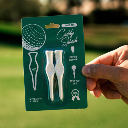 3-Inch White Divot Tee and Golf Repair Tool