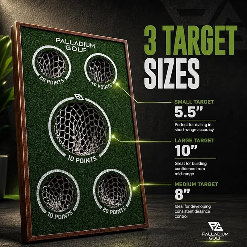 Palladium Solid Wood Golf Chipping Game Board - Durable Cornhole Set for Practice and Play