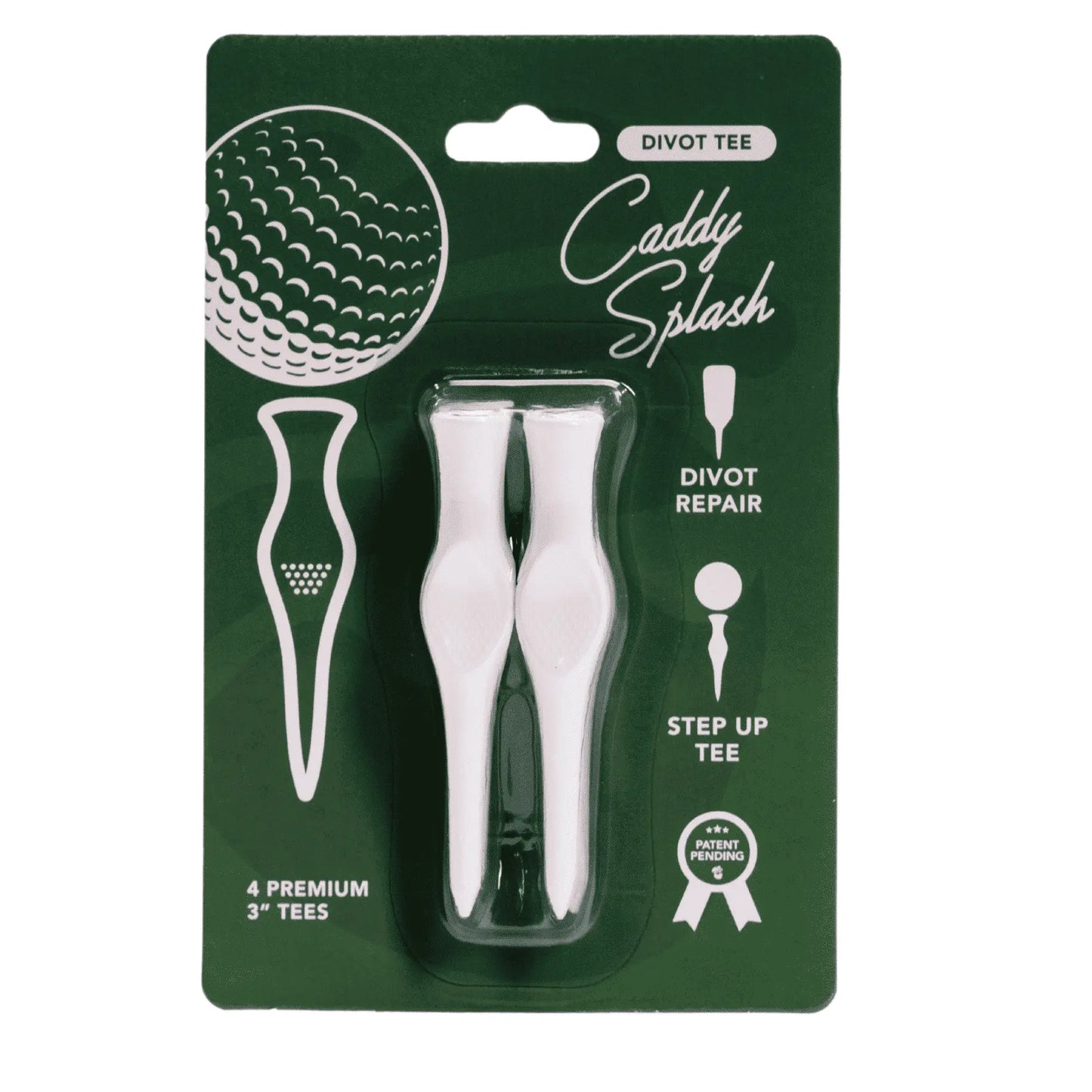 3-Inch White Divot Tee and Golf Repair Tool