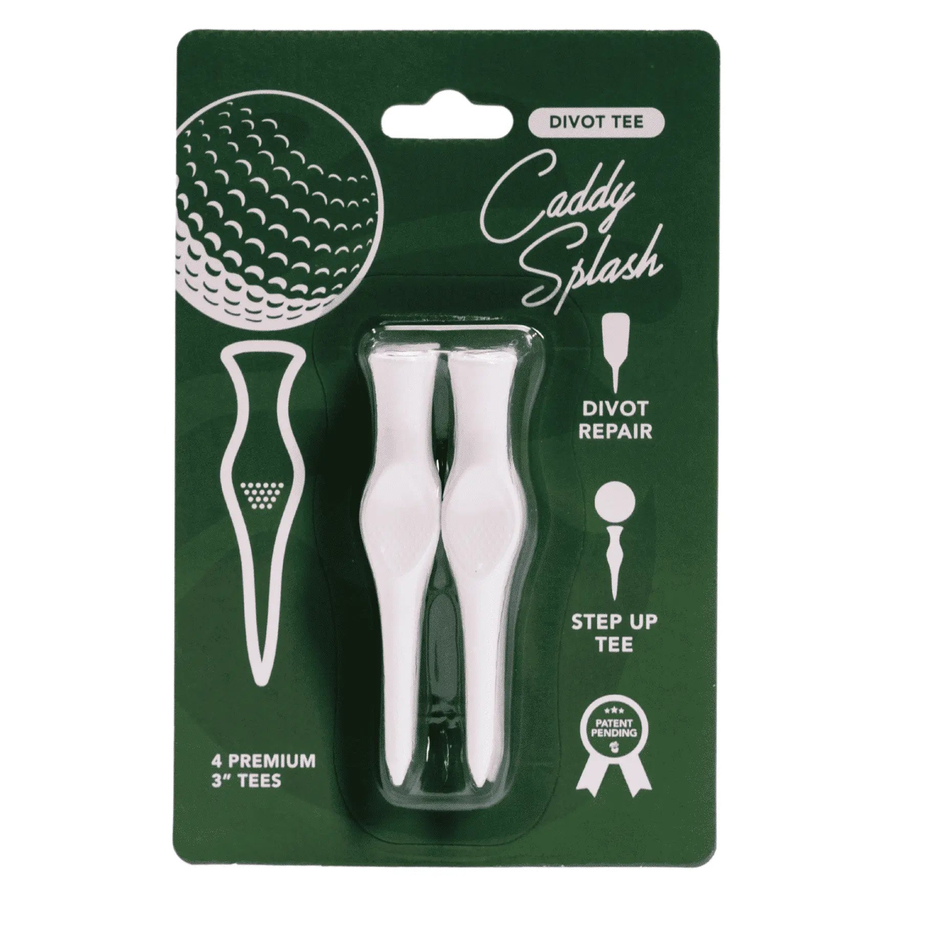 3-Inch White Divot Tee and Golf Repair Tool